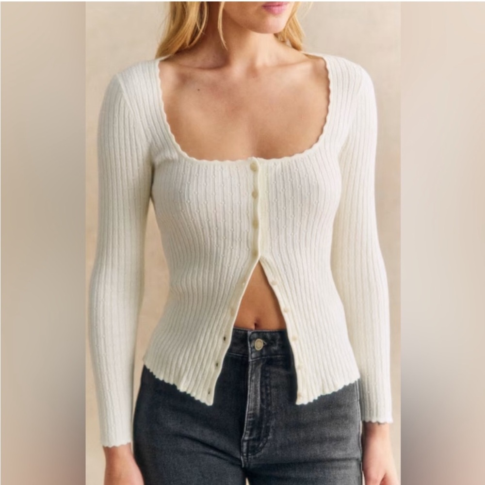 •SOLD• NWOT Sezane Ambroise Cardigan Ecru